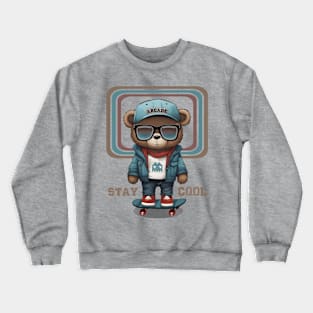 skater teddy bear (stay cool) Crewneck Sweatshirt